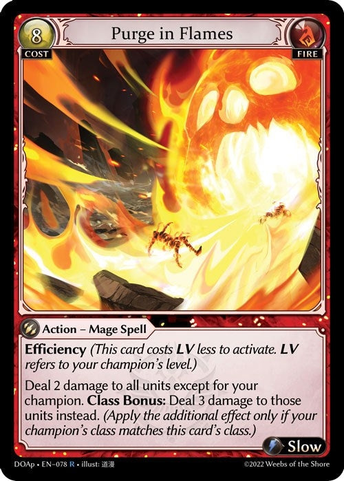 Image for Purge in Flames (078) (Dawn of Ashes Prelude) (DOAp) - Grand Archive TCG