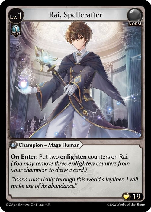 Image for Rai, Spellcrafter (006) (Dawn of Ashes Prelude) (DOAp) - Grand Archive TCG