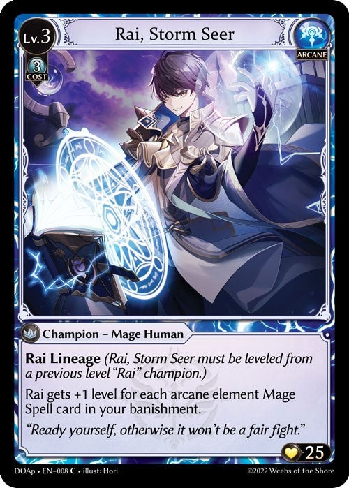 Image for Rai, Storm Seer (008) (Dawn of Ashes Prelude) (DOAp) - Grand Archive TCG