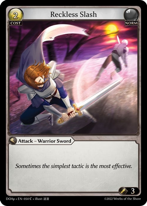 Image for Reckless Slash (054) (Dawn of Ashes Prelude) (DOAp) - Grand Archive TCG