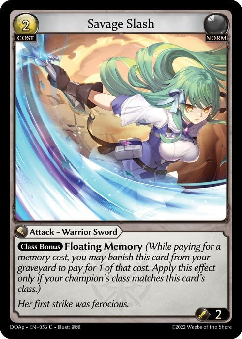 Image for Savage Slash (056) (Dawn of Ashes Prelude) (DOAp) - Grand Archive TCG