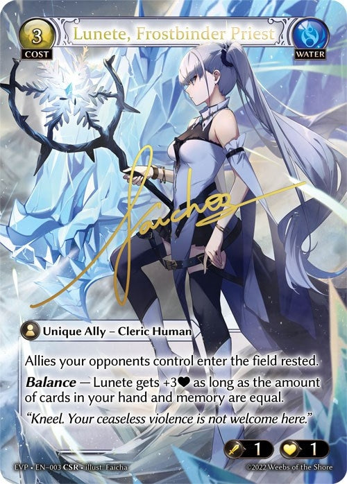 Image for Lunete, Frostbinder Priest (003) (Dawn of Ashes Event Pack) (EVP) - Grand Archive TCG