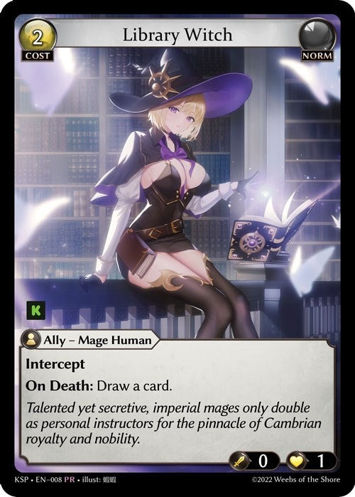 Image for Library Witch (008) (Kickstarter Promotional Cards) (KSP) - Grand Archive TCG