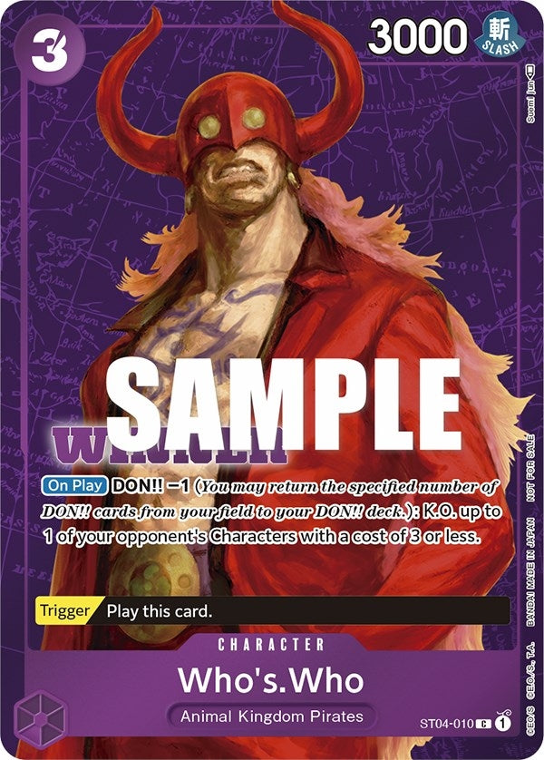 Image for Who's.Who (Tournament Pack Vol. 3) [Winner] (ST04-010) (One Piece Promotion Cards) (OP-PR) - One Piece Card Game