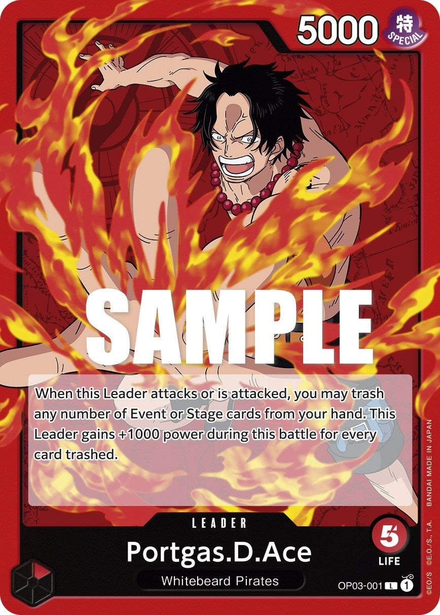 Image for Portgas.D.Ace (OP03-001) (Pillars of Strength) (OP03) - One Piece Card Game