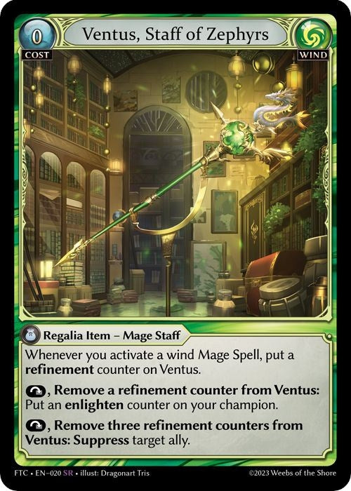 Image for Ventus, Staff of Zephyrs (020) (Fractured Crown) (FTC) - Grand Archive TCG