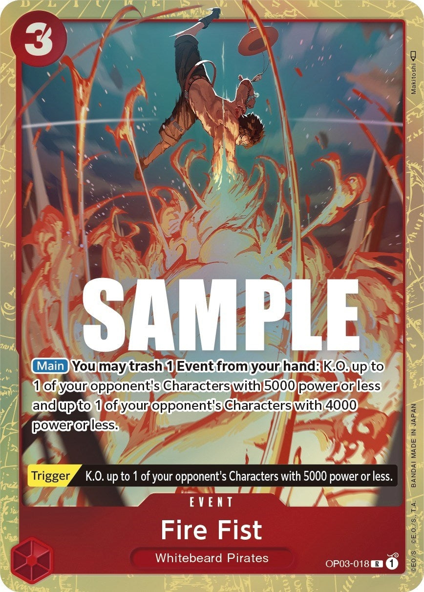 Image for Fire Fist (Alternate Art) (OP03-018) (Pillars of Strength) (OP03) - One Piece Card Game