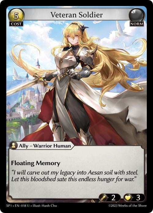 Image for Veteran Soldier (018) (Supporter Pack 1) (SP1) - Grand Archive TCG