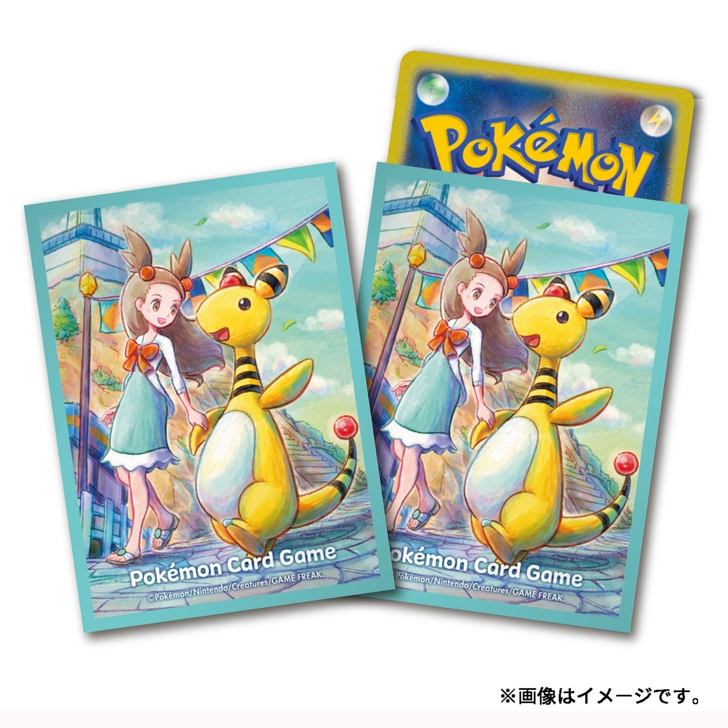 Pokémon Center Japan - Jasmine & Ampharos - Sleeves - PokeBox USA