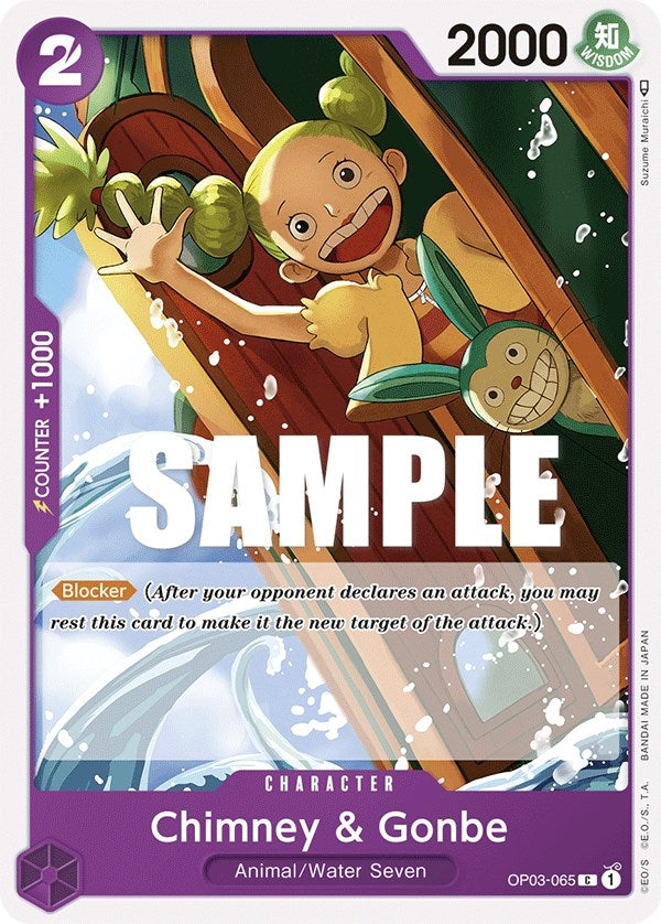 Image for Chimney & Gonbe (OP03-065) (Pillars of Strength) (OP03) - One Piece Card Game