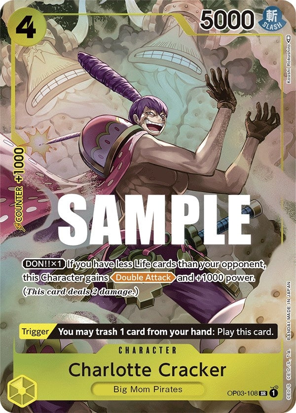 Image for Charlotte Cracker (Alternate Art) (OP03-108) (Pillars of Strength) (OP03) - One Piece Card Game