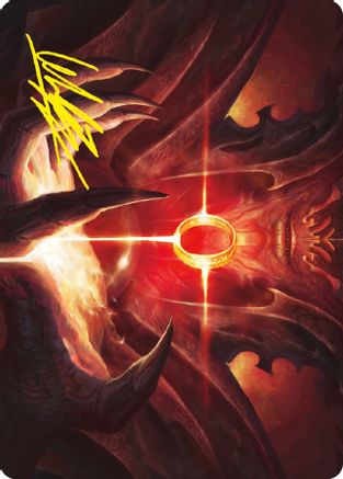 Sol Ring Art Card (Gold-Stamped Signature) (ASLTR-076) [Art Series: Universes Beyond: The Lord of the Rings: Tales of Middle-earth] - PokeBox USA