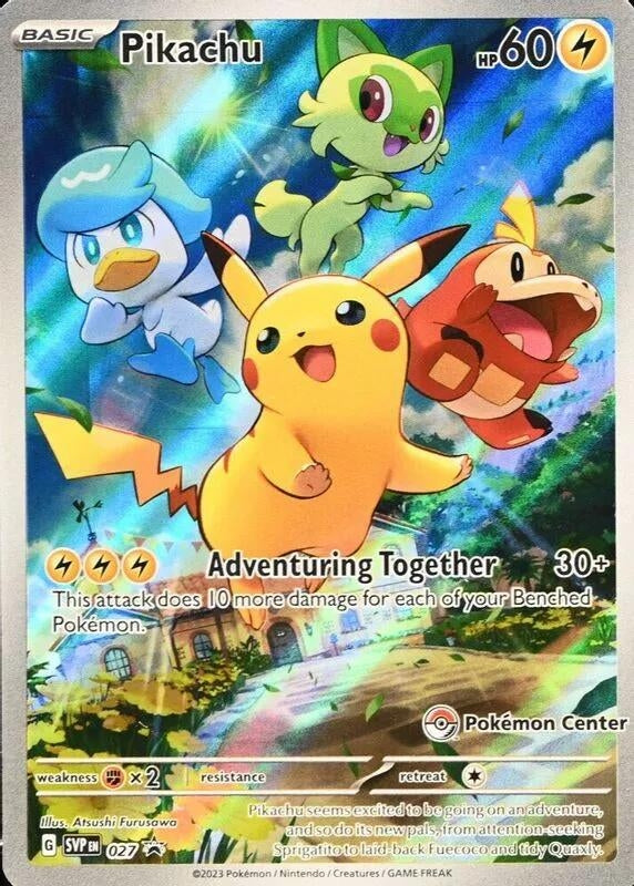 Image for Pikachu - 027 (Pokemon Center Exclusive) (027) (SV: Scarlet & Violet Promo Cards) (SVP) - Pokemon