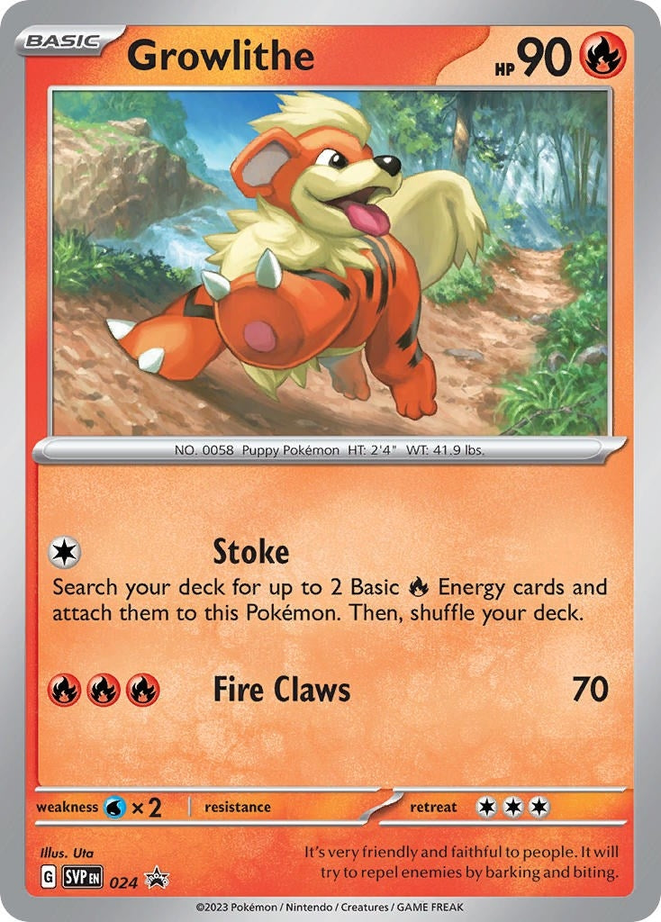 Image for Growlithe - 024 (024) (SV: Scarlet & Violet Promo Cards) (SVP) - Pokemon