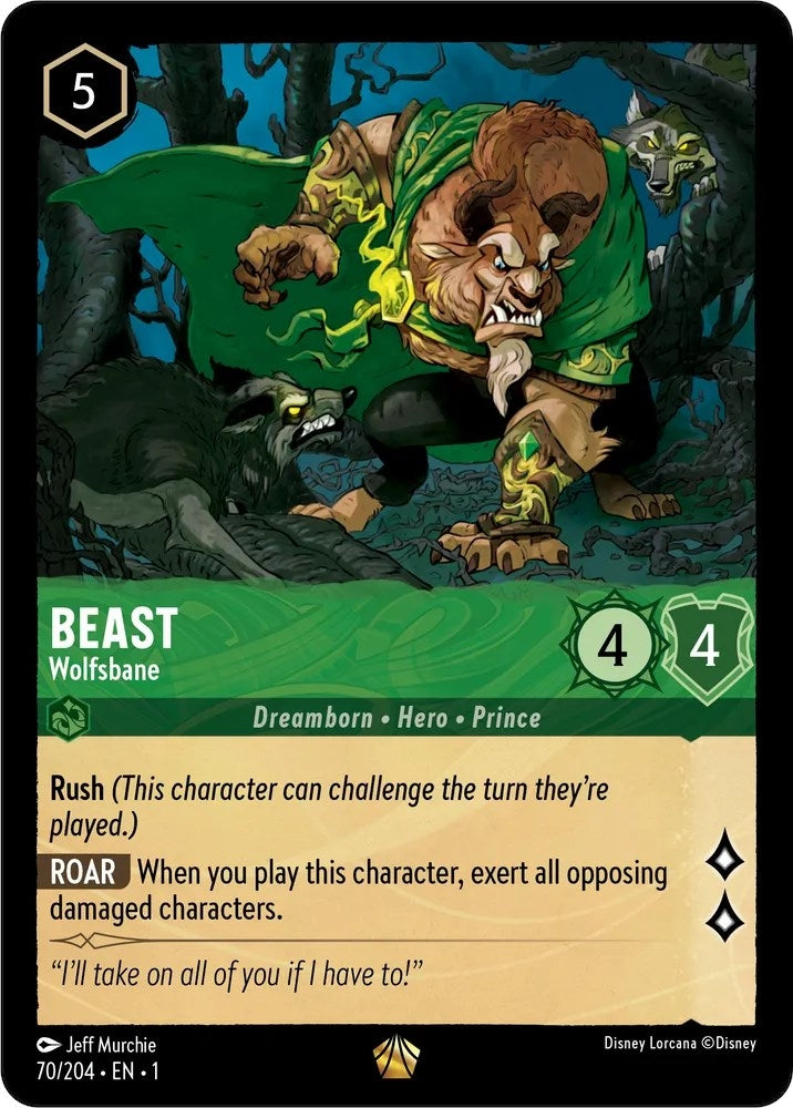 Image for Beast - Wolfsbane (70/204) (The First Chapter) (1) - Disney Lorcana
