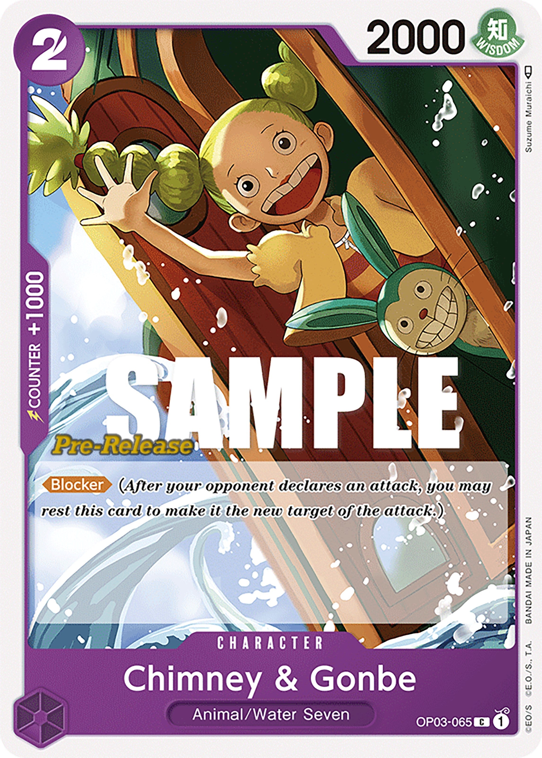 Image for Chimney & Gonbe (OP03-065) (Pillars of Strength Pre-Release Cards) (OP03 PRE) - One Piece Card Game