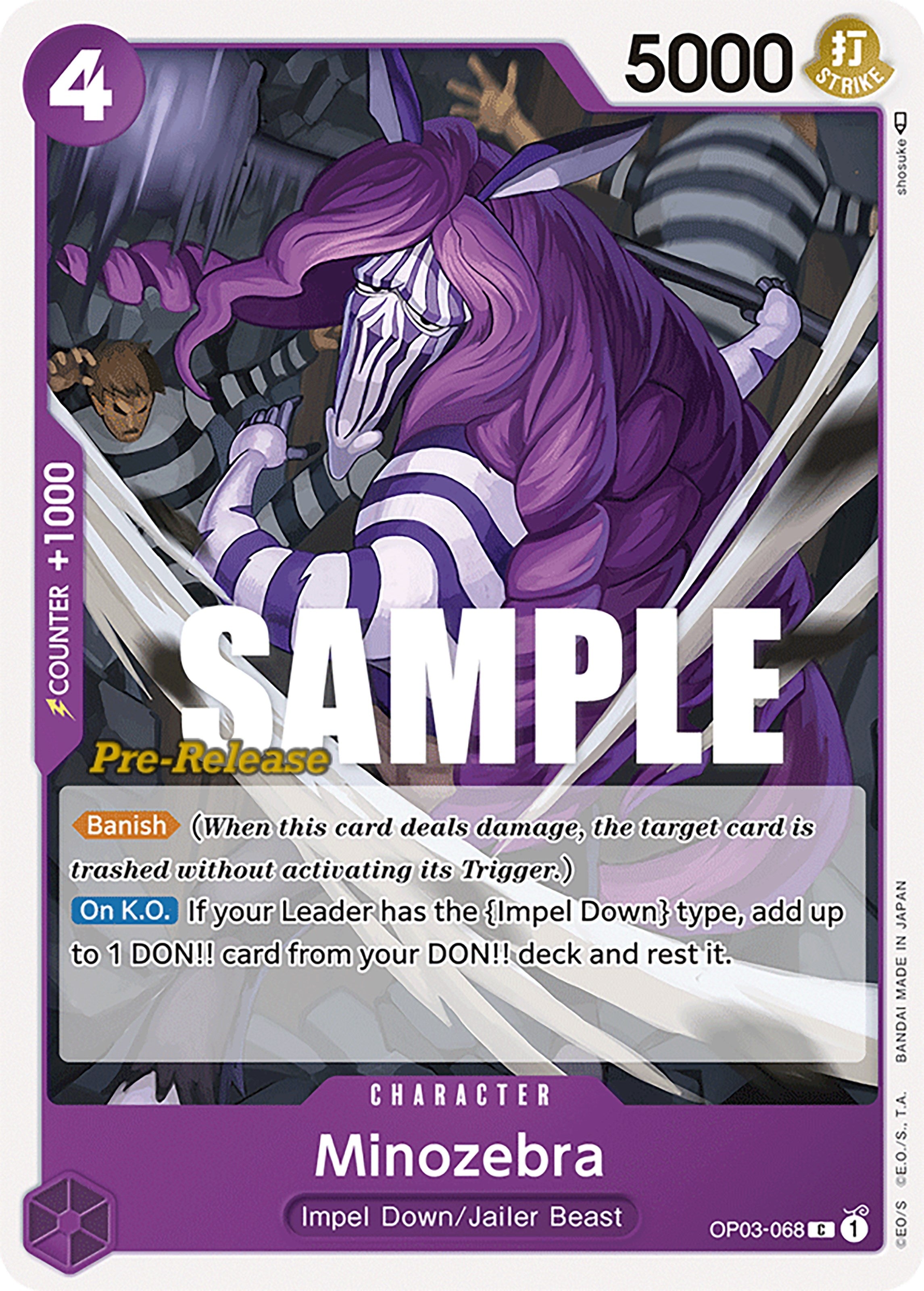 Image for Minozebra (OP03-068) (Pillars of Strength Pre-Release Cards) (OP03 PRE) - One Piece Card Game
