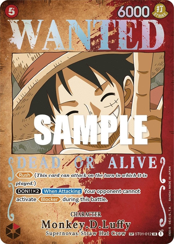 Image for Monkey.D.Luffy (Wanted Poster) (ST01-012) (Pillars of Strength) (OP03) - One Piece Card Game