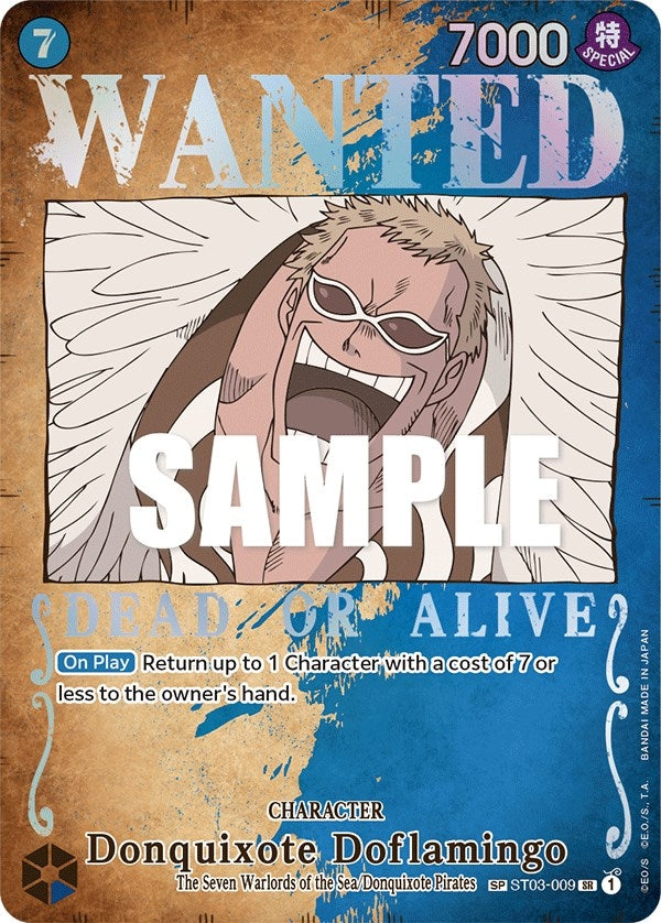 Image for Donquixote Doflamingo (Wanted Poster) (ST03-009) (Pillars of Strength) (OP03) - One Piece Card Game