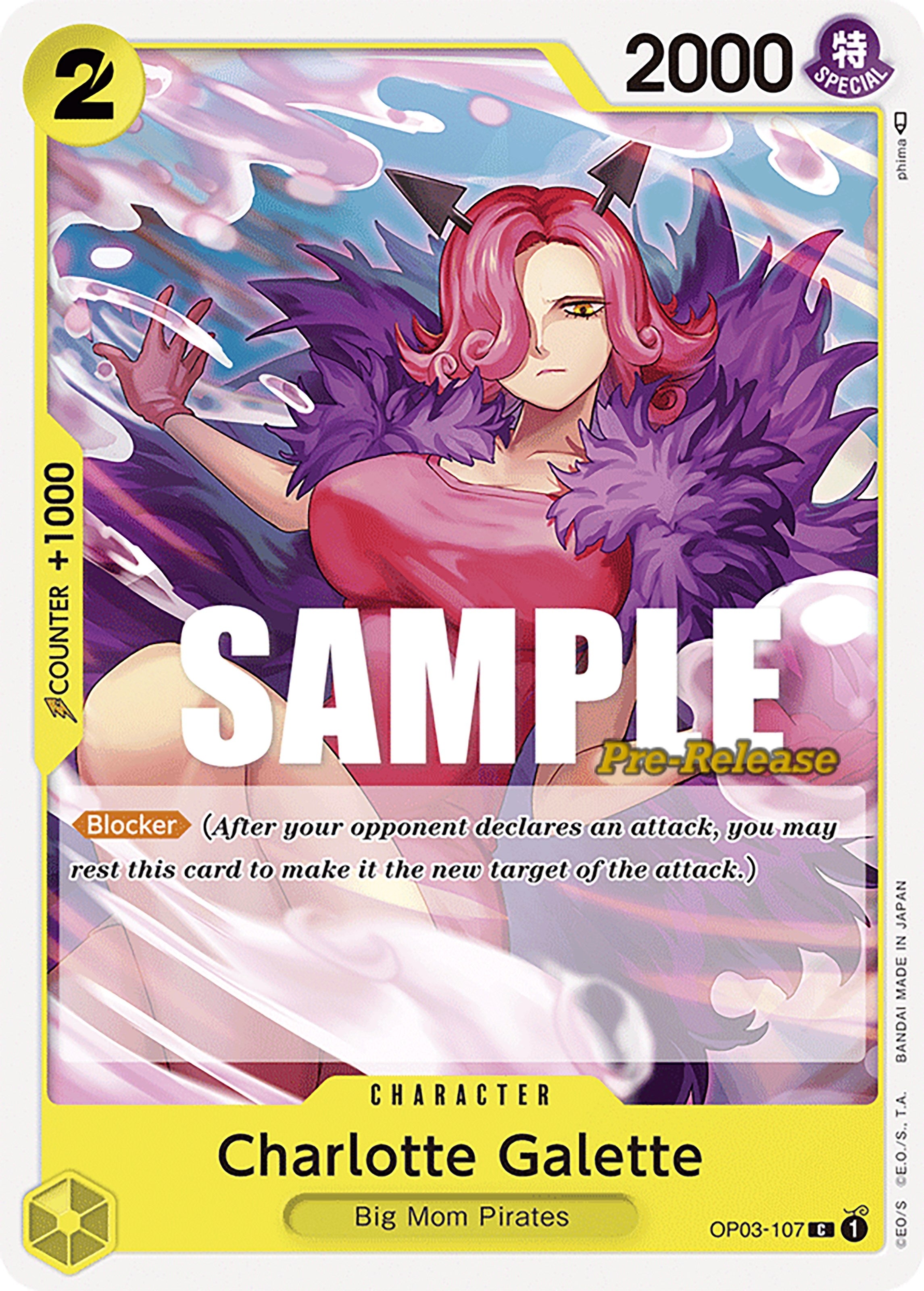 Image for Charlotte Galette (OP03-107) (Pillars of Strength Pre-Release Cards) (OP03 PRE) - One Piece Card Game