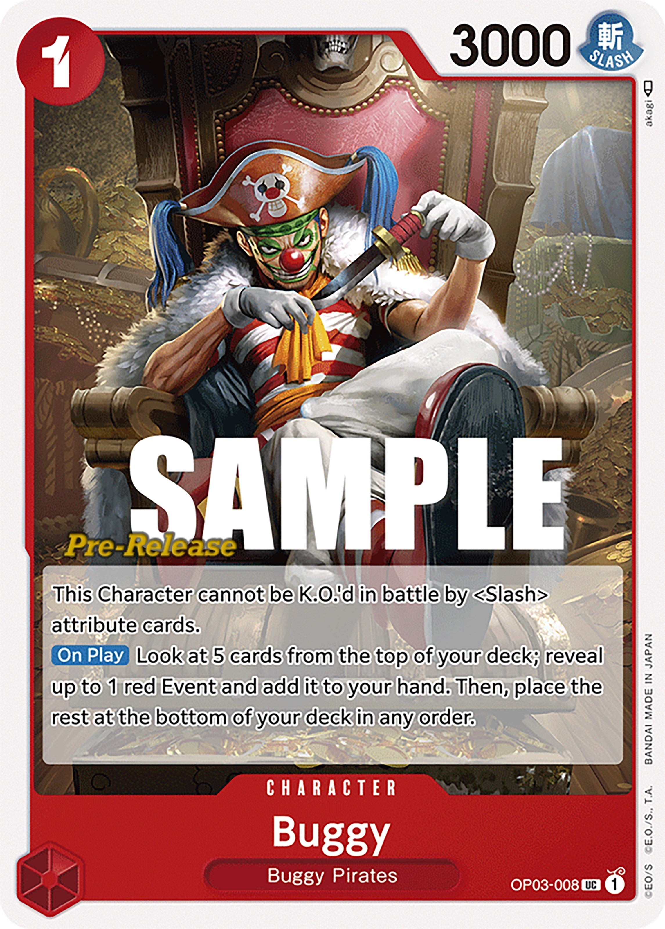 Image for Buggy (008) (OP03-008) (Pillars of Strength Pre-Release Cards) (OP03 PRE) - One Piece Card Game