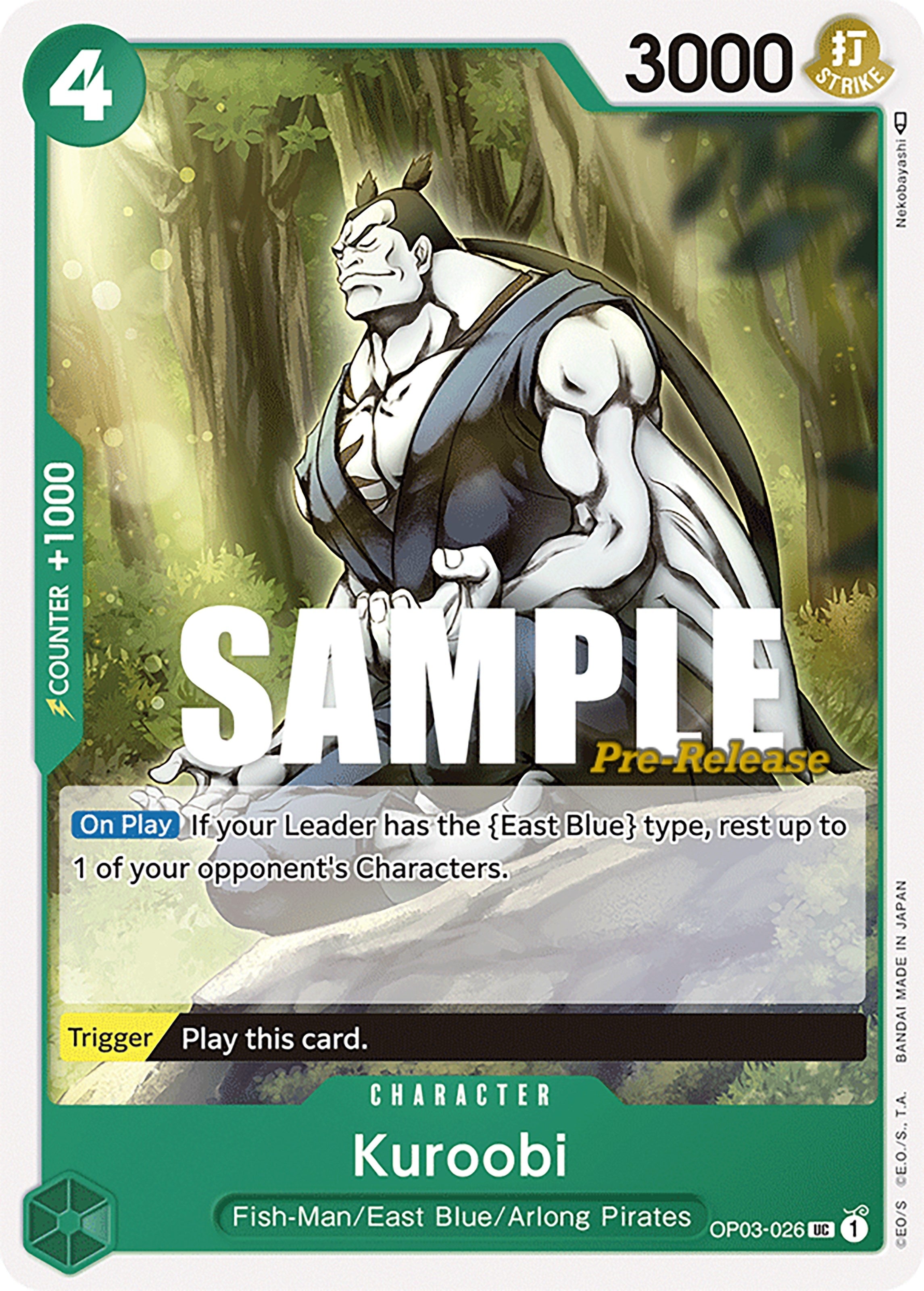 Image for Kuroobi (OP03-026) (Pillars of Strength Pre-Release Cards) (OP03 PRE) - One Piece Card Game