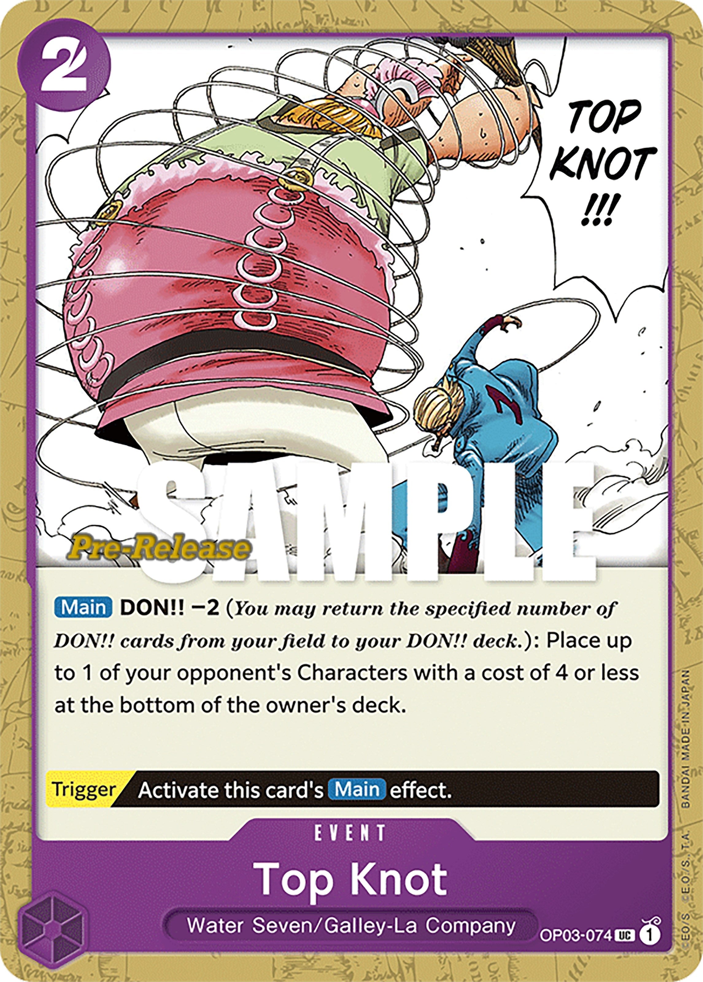 Image for Top Knot (OP03-074) (Pillars of Strength Pre-Release Cards) (OP03 PRE) - One Piece Card Game