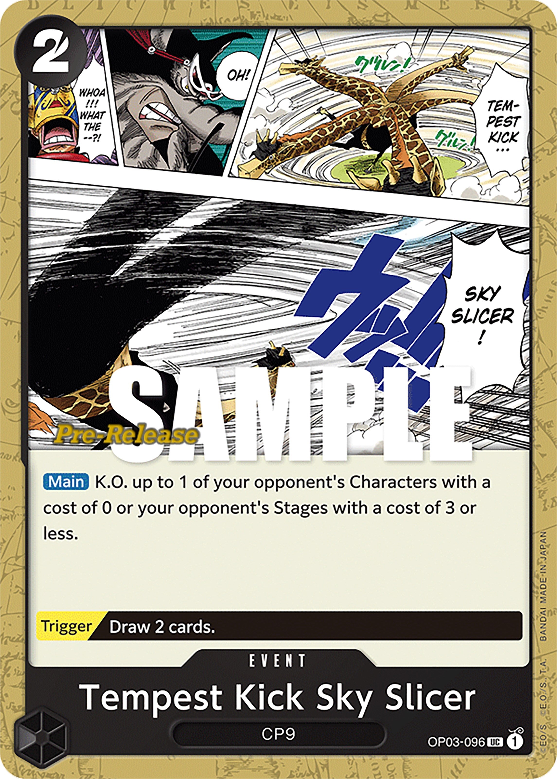 Image for Tempest Kick Sky Slicer (OP03-096) (Pillars of Strength Pre-Release Cards) (OP03 PRE) - One Piece Card Game
