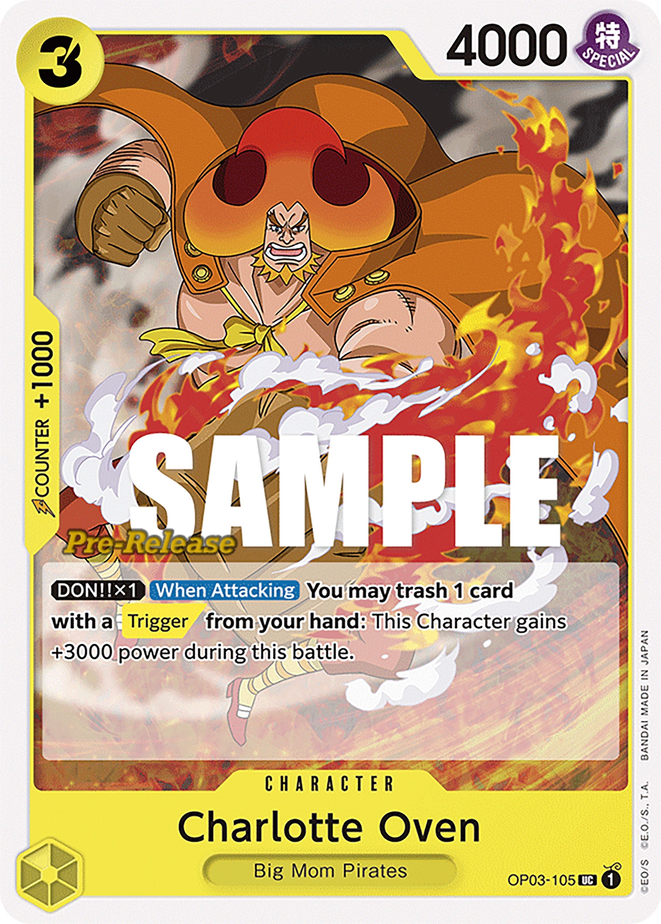 Image for Charlotte Oven (OP03-105) (Pillars of Strength Pre-Release Cards) (OP03 PRE) - One Piece Card Game