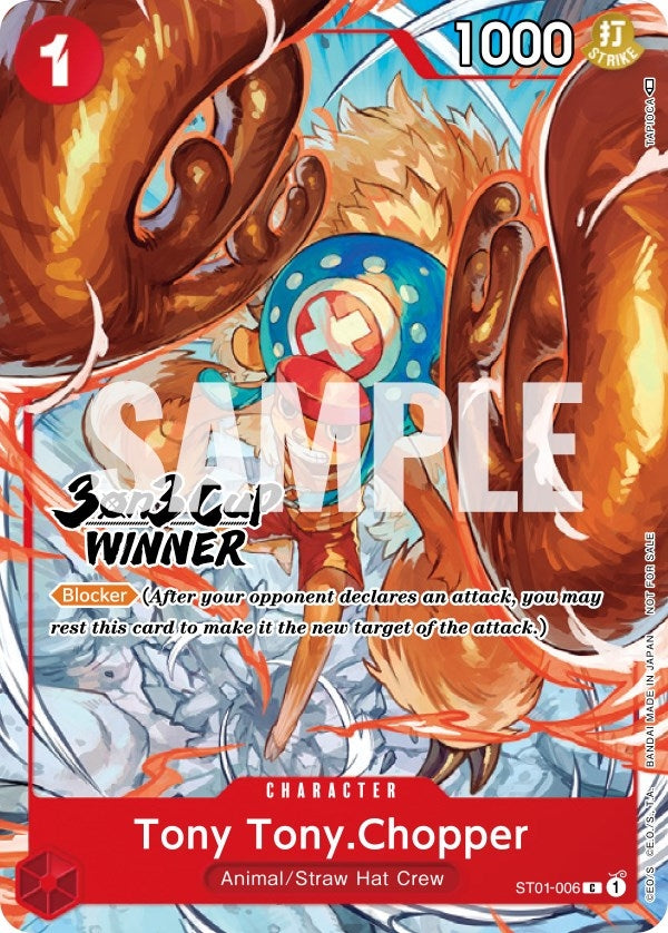Image for Tony Tony.Chopper (3-on-3 Cup) [Winner] (ST01-006) (One Piece Promotion Cards) (OP-PR) - One Piece Card Game