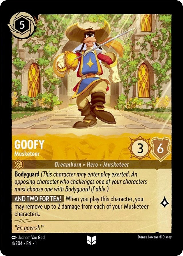 Image for Goofy - Musketeer (4/204) (The First Chapter) (1) - Disney Lorcana