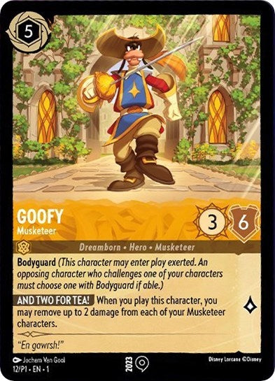 Image for Goofy - Musketeer (12) (Disney Lorcana Promo Cards) (DLPC) - Disney Lorcana