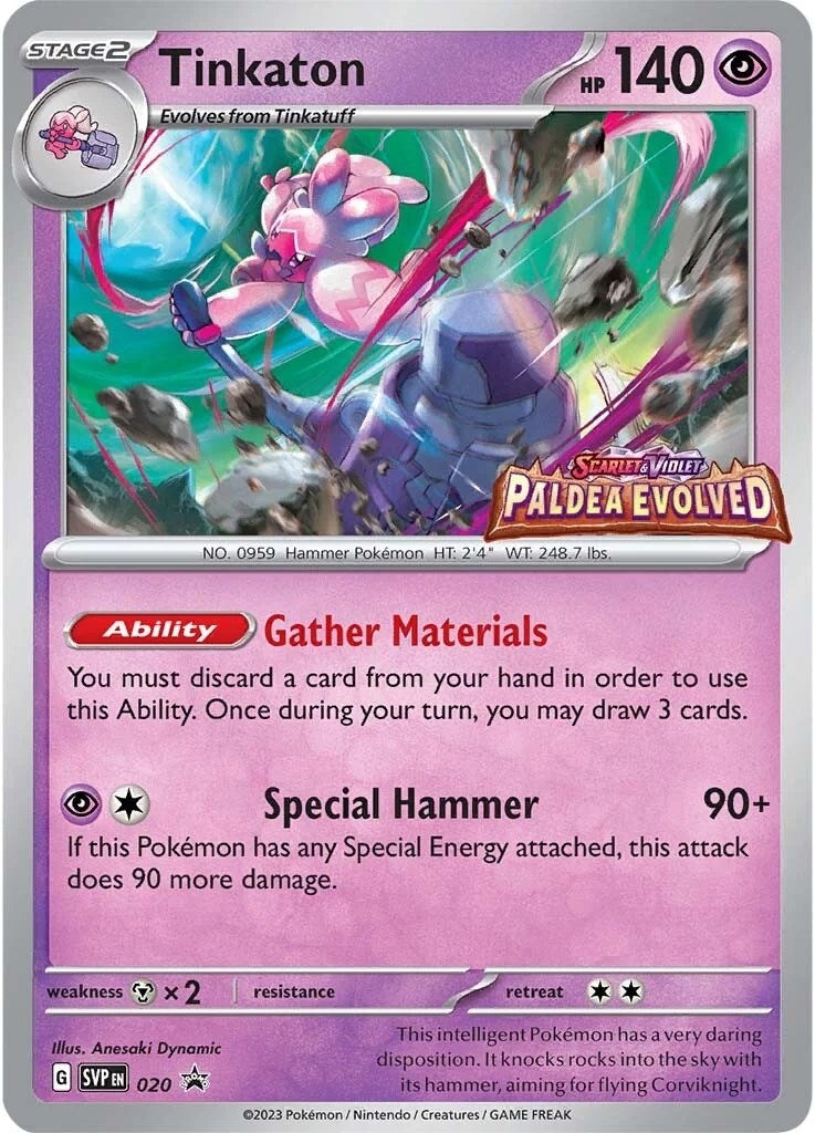 Image for Tinkaton - 020 (Prerelease) (020) (SV: Scarlet & Violet Promo Cards) (SVP) - Pokemon