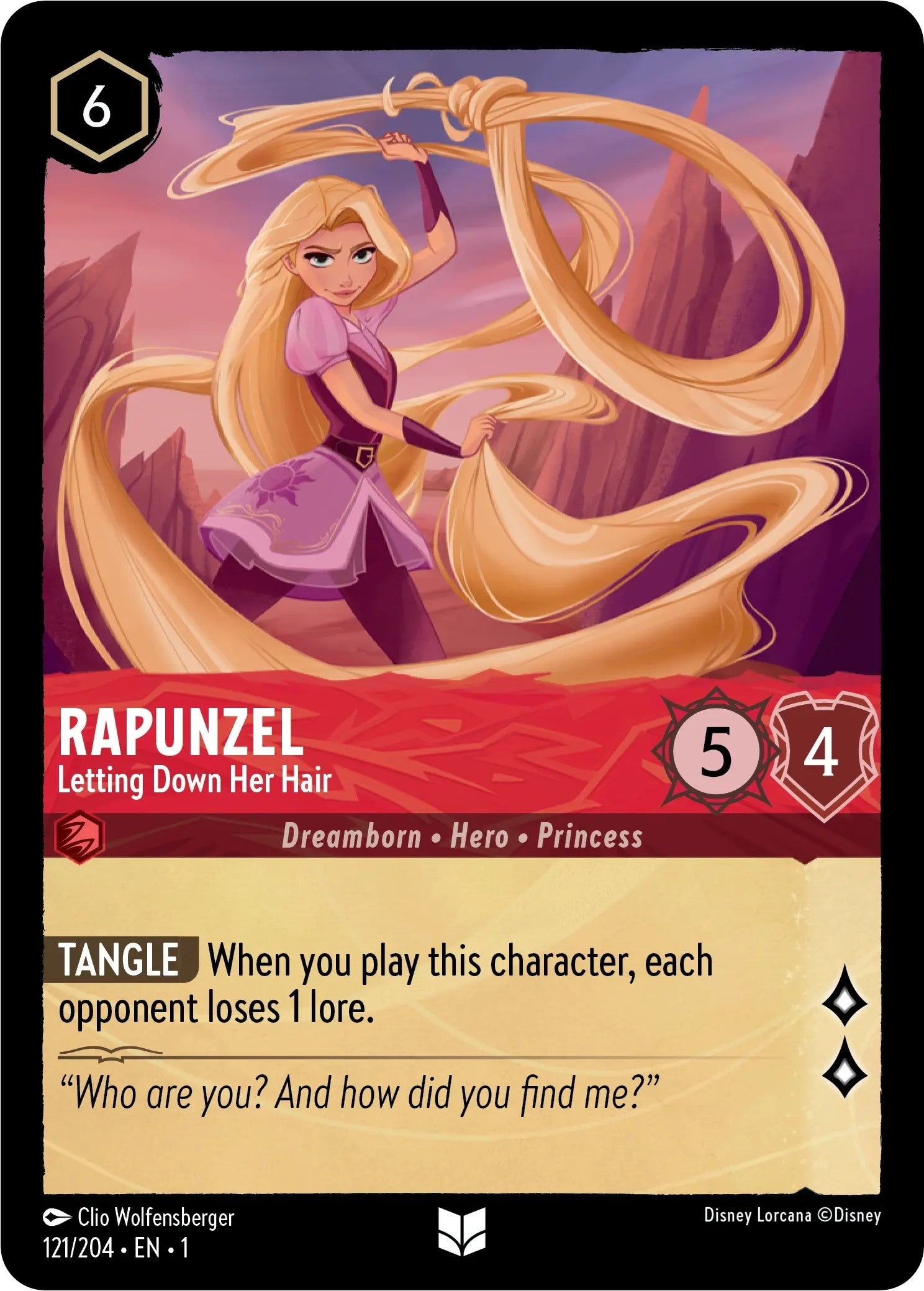Image for Rapunzel - Letting Down Her Hair (121/204) (The First Chapter) (1) - Disney Lorcana