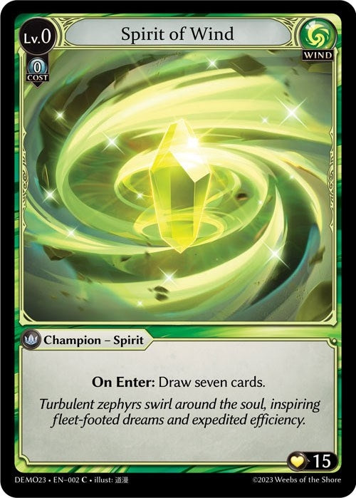 Image for Spirit of Wind (002) (2023 Demo Deck) (DEMO23) - Grand Archive TCG
