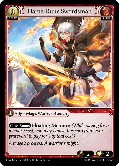 Image for Flame-Rune Swordsman (020) (2023 Demo Deck) (DEMO23) - Grand Archive TCG