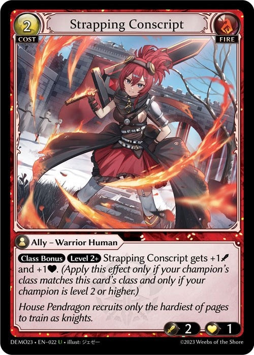 Image for Strapping Conscript (022) (2023 Demo Deck) (DEMO23) - Grand Archive TCG