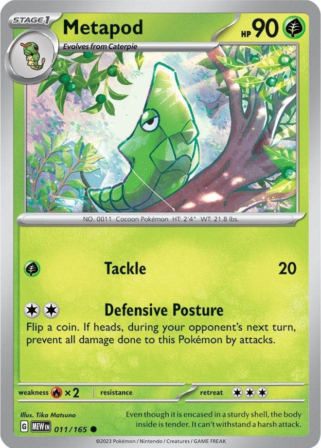Image for Metapod (011/165) (SV: Scarlet & Violet 151) (MEW) - Pokemon