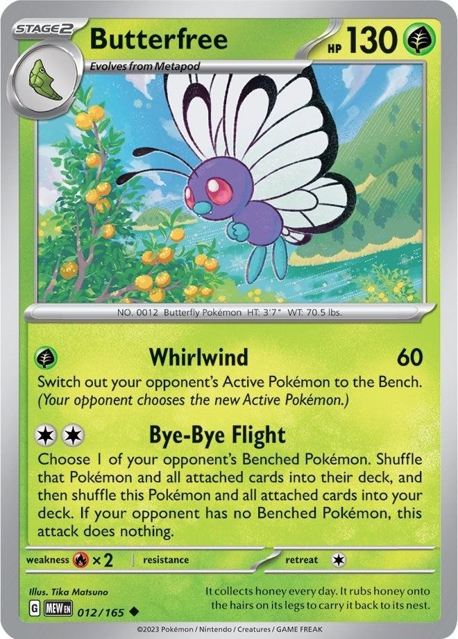 Image for Butterfree (012/165) (SV: Scarlet & Violet 151) (MEW) - Pokemon