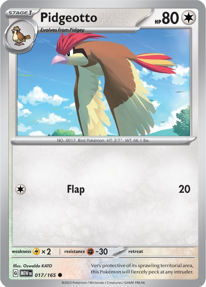 Image for Pidgeotto (017/165) (SV: Scarlet & Violet 151) (MEW) - Pokemon