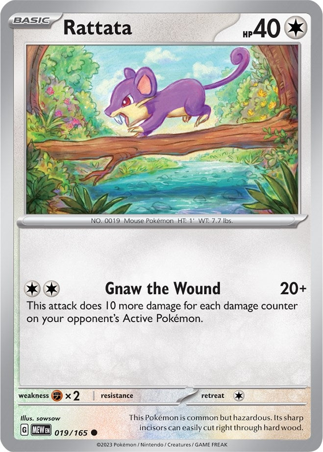 Image for Rattata (019/165) (SV: Scarlet & Violet 151) (MEW) - Pokemon
