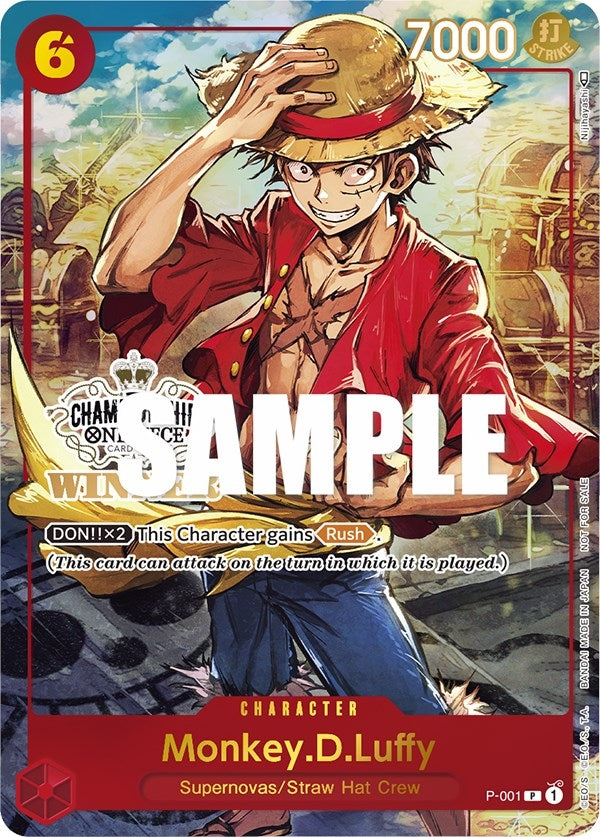 Image for Monkey.D.Luffy (Store Championship Trophy Card) (P-001) (One Piece Promotion Cards) (OP-PR) - One Piece Card Game