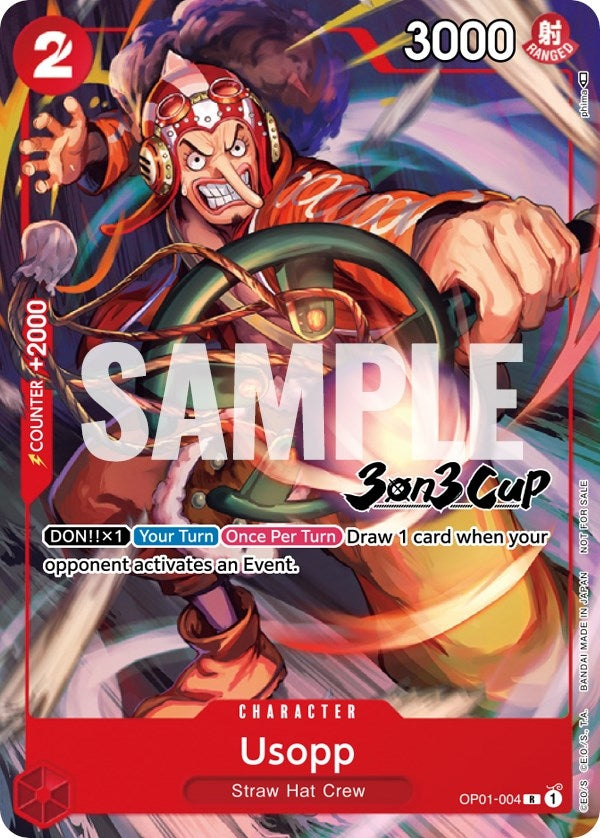 Image for Usopp (3-on-3 Cup) [Participant] (OP01-004) (One Piece Promotion Cards) (OP-PR) - One Piece Card Game