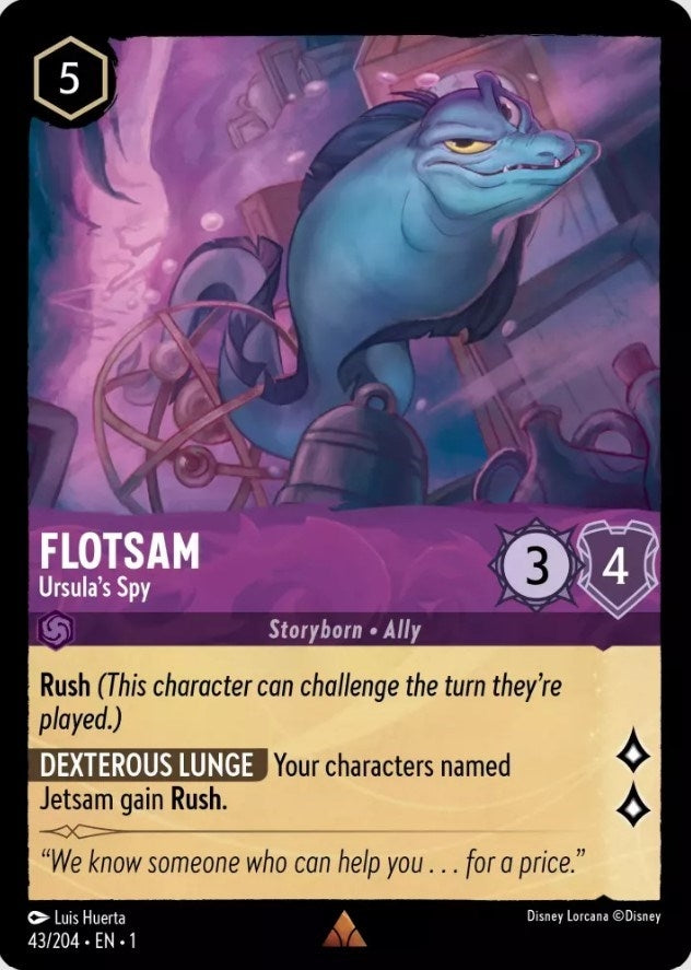 Image for Flotsam - Ursula's Spy (43/204) (The First Chapter) (1) - Disney Lorcana