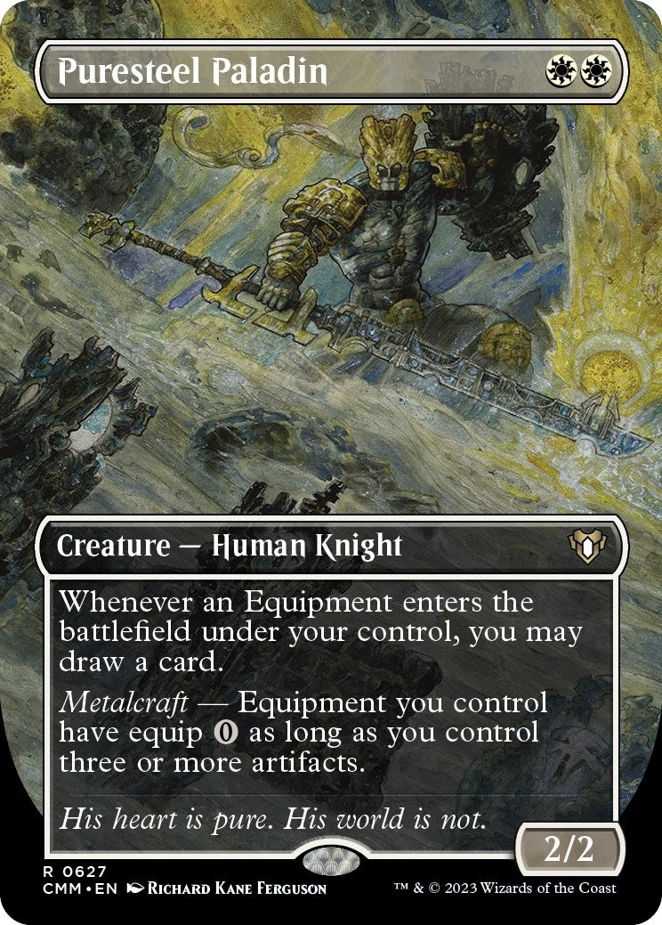 Puresteel Paladin (Borderless) (627) (Commander Masters)