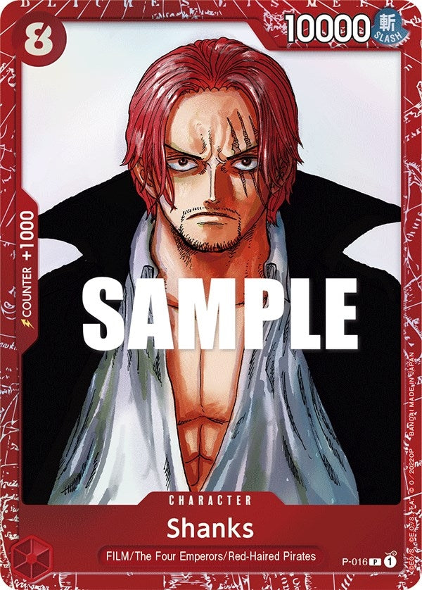 Image for Shanks (Premium Card Collection -ONE PIECE FILM RED Edition-) (P-016) (One Piece Promotion Cards) (OP-PR) - One Piece Card Game