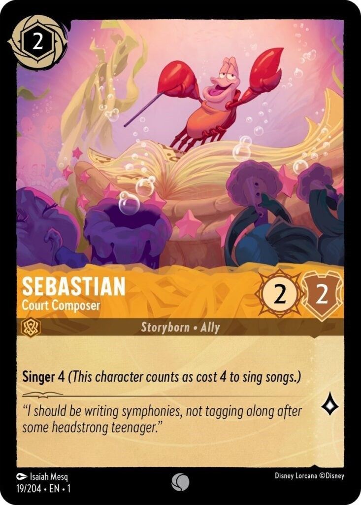 Image for Sebastian - Court Composer (19/204) (The First Chapter) (1) - Disney Lorcana