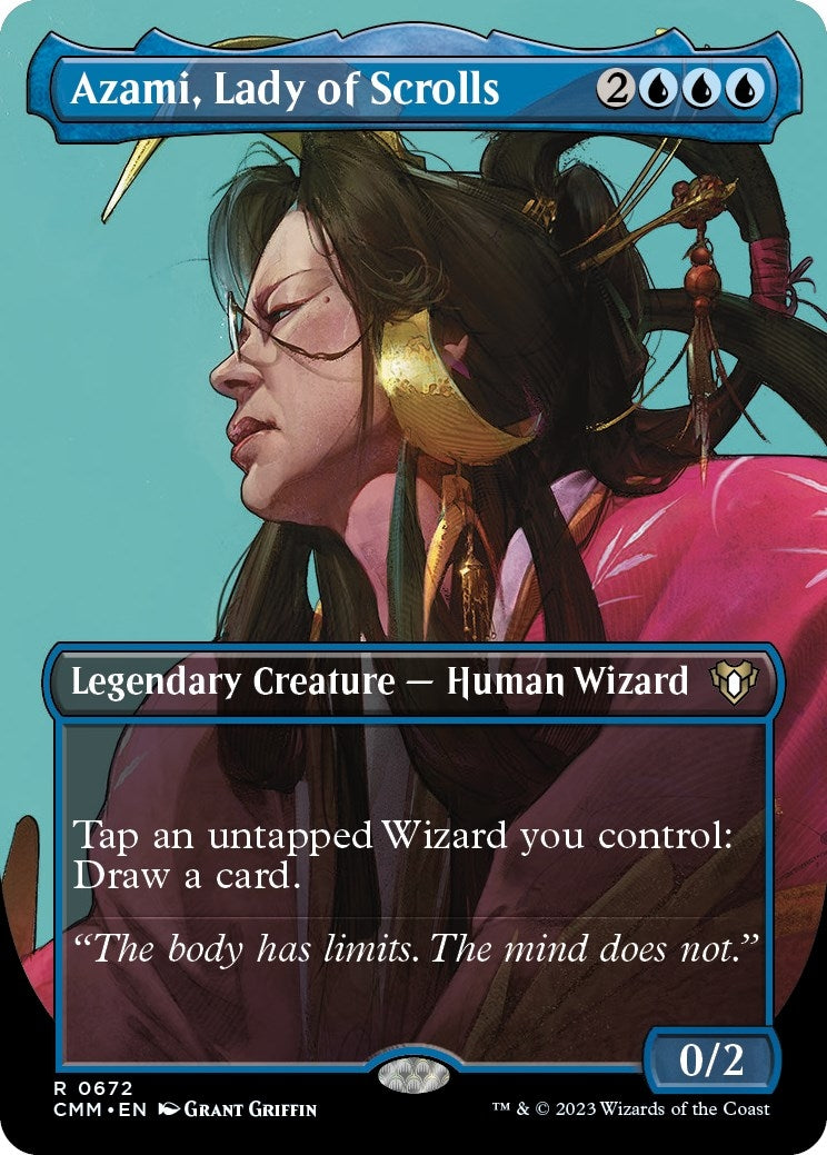 Azami, Lady of Scrolls (Borderless) (672) (Commander Masters)
