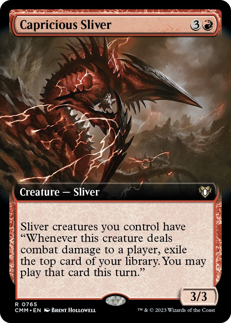 Capricious Sliver (Extended Art) (765) (Commander Masters)