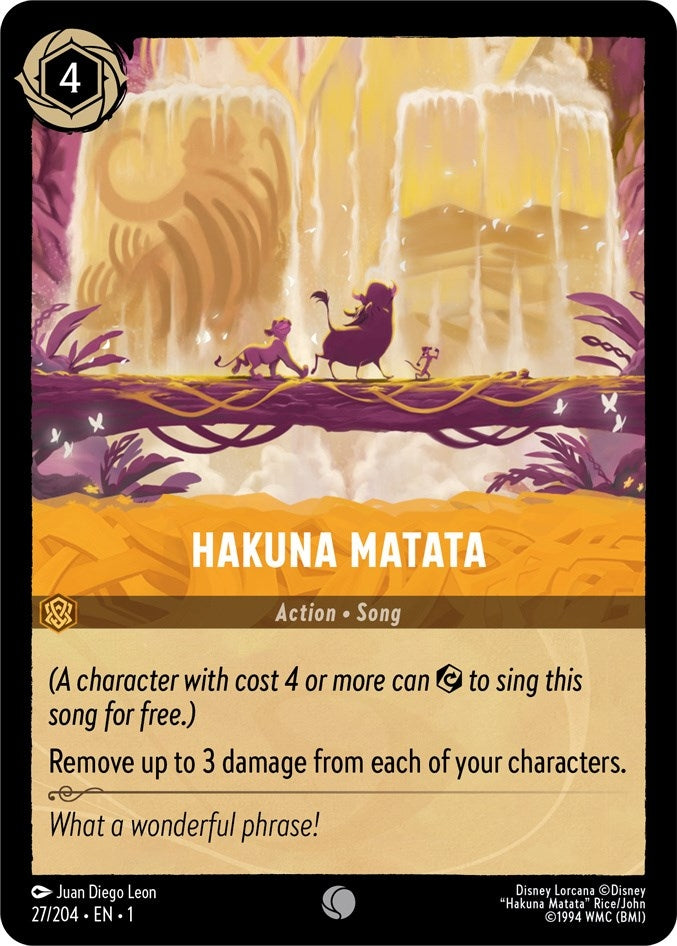 Image for Hakuna Matata (27/204) (The First Chapter) (1) - Disney Lorcana